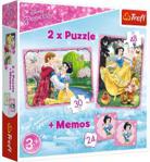 Trefl Puzzle 2W1 + Memos Disney Zakochana Śnieżka 90603
