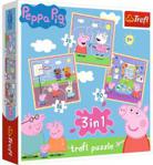 Trefl Puzzle 3W1 Świnka Peppa Zabawy W Szkole 34813