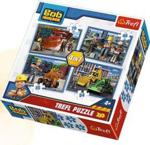 Trefl Puzzle 4W1 Bob Budowniczy Pracowity Dzień 34270