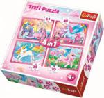 Trefl Puzzle 4W1 Magiczny Świat Jednorożców 34321