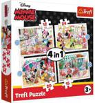 Trefl Puzzle 4W1 Minnie Z Przyjaciółkami