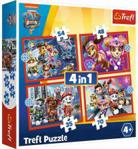 Trefl Puzzle 4w1 Psi Patrol w mieście 34374