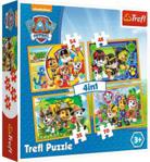 Trefl Puzzle 4W1 Psi Patrol Zawsze Na Czas