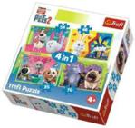 Trefl Puzzle 4W1 Sekretne Życie Zwierząt 34319