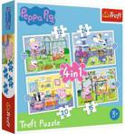 Trefl Puzzle 4W1 Świnka Peppa 34359