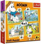 Trefl Puzzle 4W1 Wesoły Dzień Muminków 34368