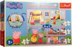 Trefl Puzzle Bystrzaka 4W1 Świnka Peppa 91738