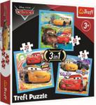 Trefl Puzzle Disney Auta Puzzle 3W1 Przygotowania Do Wyścigu
