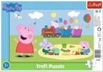 Trefl Puzzle Ramkowe 15el. Wesoły pociąg Świnka Peppa 31406