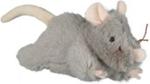 Trxie Mysz pluszowa z głośnikiem - duża szara wysokiej jakości - zabawka dla kota