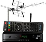 Tuner cyfrowy dekoder DVB-T2 WiFi BLOW 4815WIFI H.265/HEVC + antena kierunkowa VHF/UHF MUX8 ATD31S