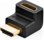 Ugreen adapter łącznik kątowy HDMI górny czarny (20110)