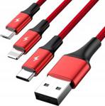 Unitek 3w1 USB - USB-C/microUSB/Lightning 1,2m (C4049RD)