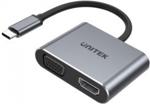 UNITEK D1049A HUB USB-C/HDMI+VGA PD 100W (D1049A)