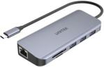 UNITEK HUB USB-C 3XUSB 3.1 PD HDMI SD VGA RJ45 (D1026B)