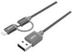 Unitek Kabel microUSB-Lightning 2w1 szary (YC4031GY)