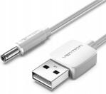 VENTION VENTION USB TO 3.5MM BARREL JACK 5V DC POWER CABLE WHITE 100CM (6922794746688)
