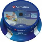 VERBATIM BD-R 25GB 6X PRINTABLE DO NADRUKU NO ID CAKE 25 SZT (43811)