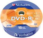 Verbatim DVD-R 16x 4.7GB 15PK Matt Silver Wrap (43785)