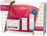 VICHY Idealia energetyzujący krem wygładzający 50ml + serum rozświetlające 3ml + Mineral 89 booster 10ml + kosmetyczka