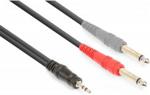 Vonyx Kabel sygnałowy 1x Jack 3.5 stereo 2x Jack 6.3 mono 1,5m