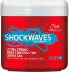 Wella Bardzo Mocny Kremowy Żel Do Stylizacji Włosów Shockwaves Ultra Strong Mess Constructor Cream Gel 150ml