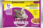 Whiskas (1+ lat) Wybór Dań Drobiowych w galaretce saszetka 4x100g