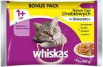 WHISKAS Drobiowe danie w galaretce - saszetka 4x100g+100g