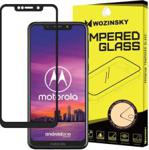 WOZINSKY SUPER WYTRZYMAŁE SZKŁO HARTOWANE FULL GLUE NA CAŁY EKRAN Z RAMKĄ CASE FRIENDLY MOTOROLA ONE CZARNY