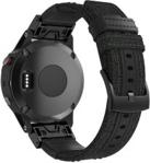 Xgsm Pasek Canvas+Leather do Garmin Fenix 5/6/6 Pro / Forerunner 935/945 black Czarny