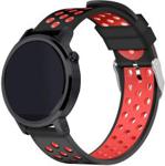 Xgsm Pasek Hollow 22mm z klamrą do Galaxy Watch 46mm/Huawei GT black/red Czarny Czerwony