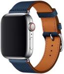 Xgsm Skórzany Pasek do Apple Watch 1/2/3/4/5 (42/44MM) Dark Blue Granatowy