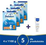 Zestaw Bebilon Jubior 5 Mleko modyfikowane od 2,5 roku życia, 4x1100g + Mustela Krem odżywczy z cold cream do twarzy, 40ml