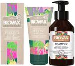 Zestaw Biovax Botanic, trychologiczny peeling do skóry głowy, 125 ml + oczyszczający szampon octowy, 200 ml