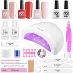 Zestaw Startowy Do Manicure, Lampa Uv/Led 48W + Frezarka Mini, 3X Lakier Hybrydowy, Baza, Top Your Nails Studio Starter Set