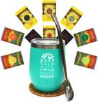 Zestaw startowy Yerba Mate 10x50g różne gatunki 1kg kubek termiczny 350 ml rurka do Yerba Mate Bombilla Liza 19 cm