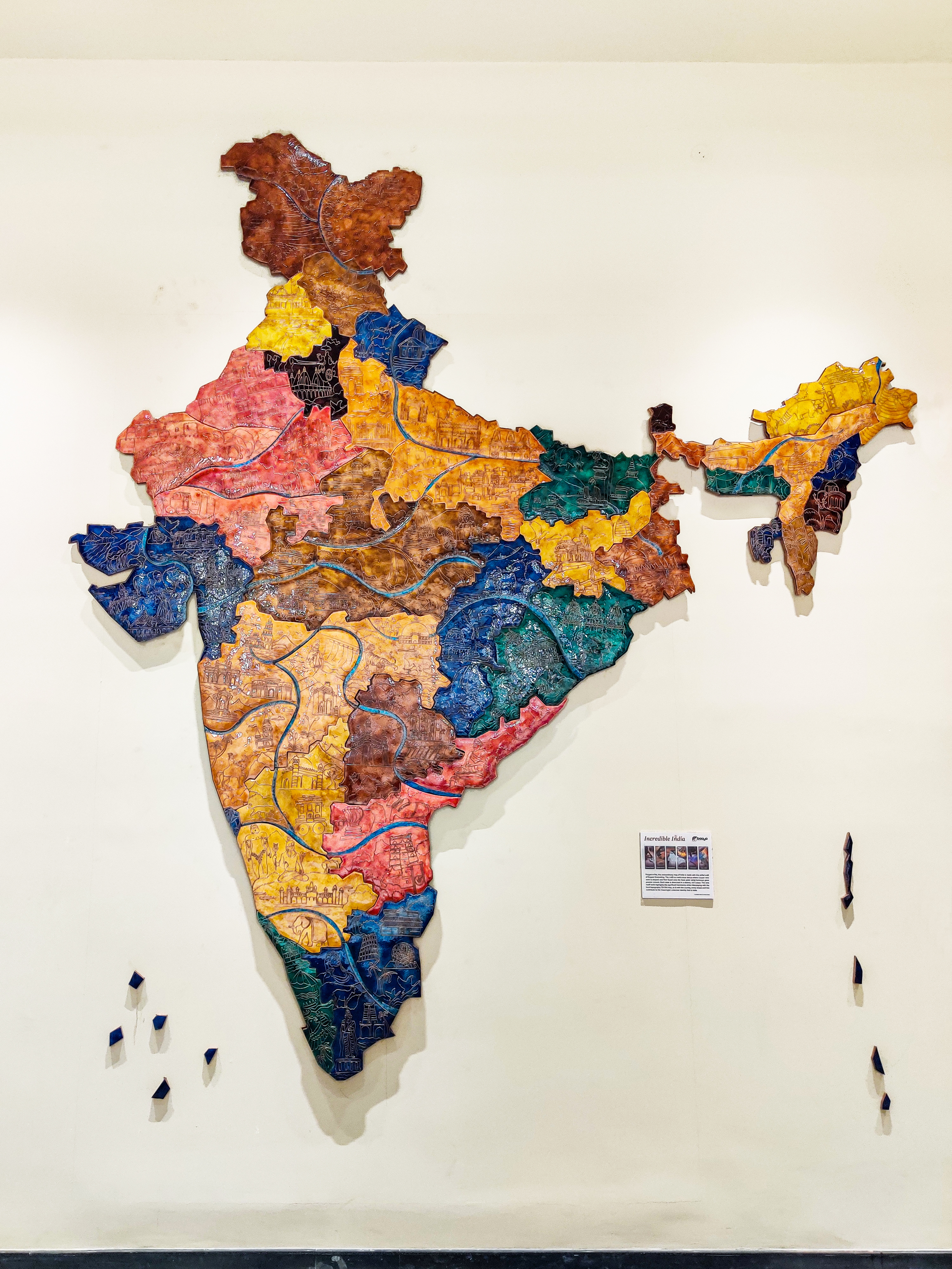 Statue of Equality: Map of India in Copper