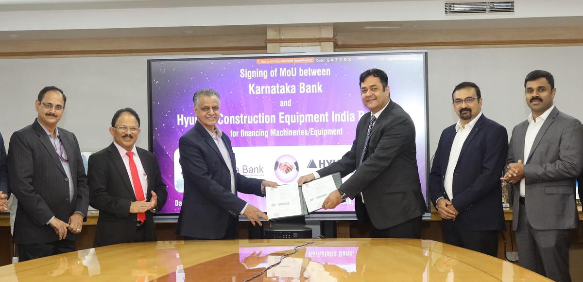 Karnataka Bank & Hyundai Construction Equipment Ink Pact