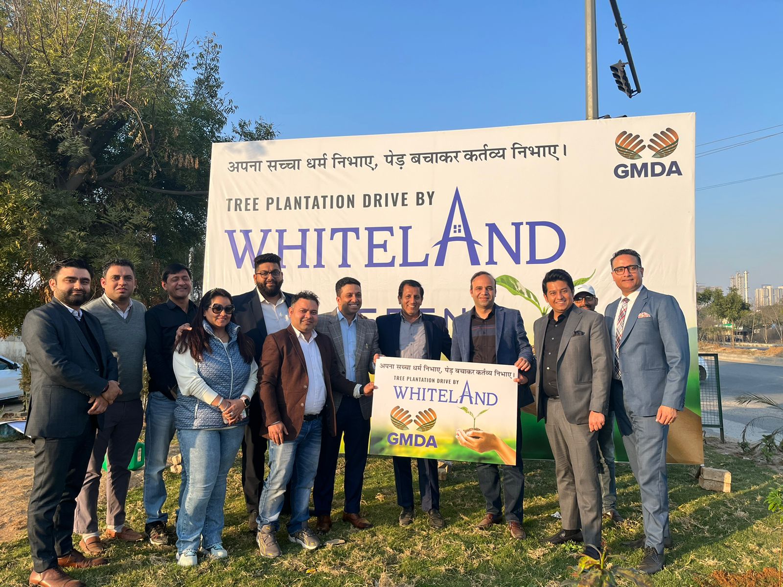 Whiteland Corporation Organized Tree Plantation Drive in Gurugram