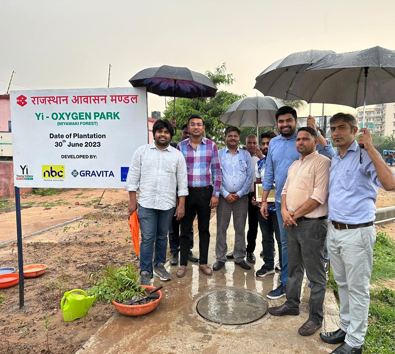 CII’s Young Indians Jaipur & Rajasthan Housing Board Establish Oxygen Park