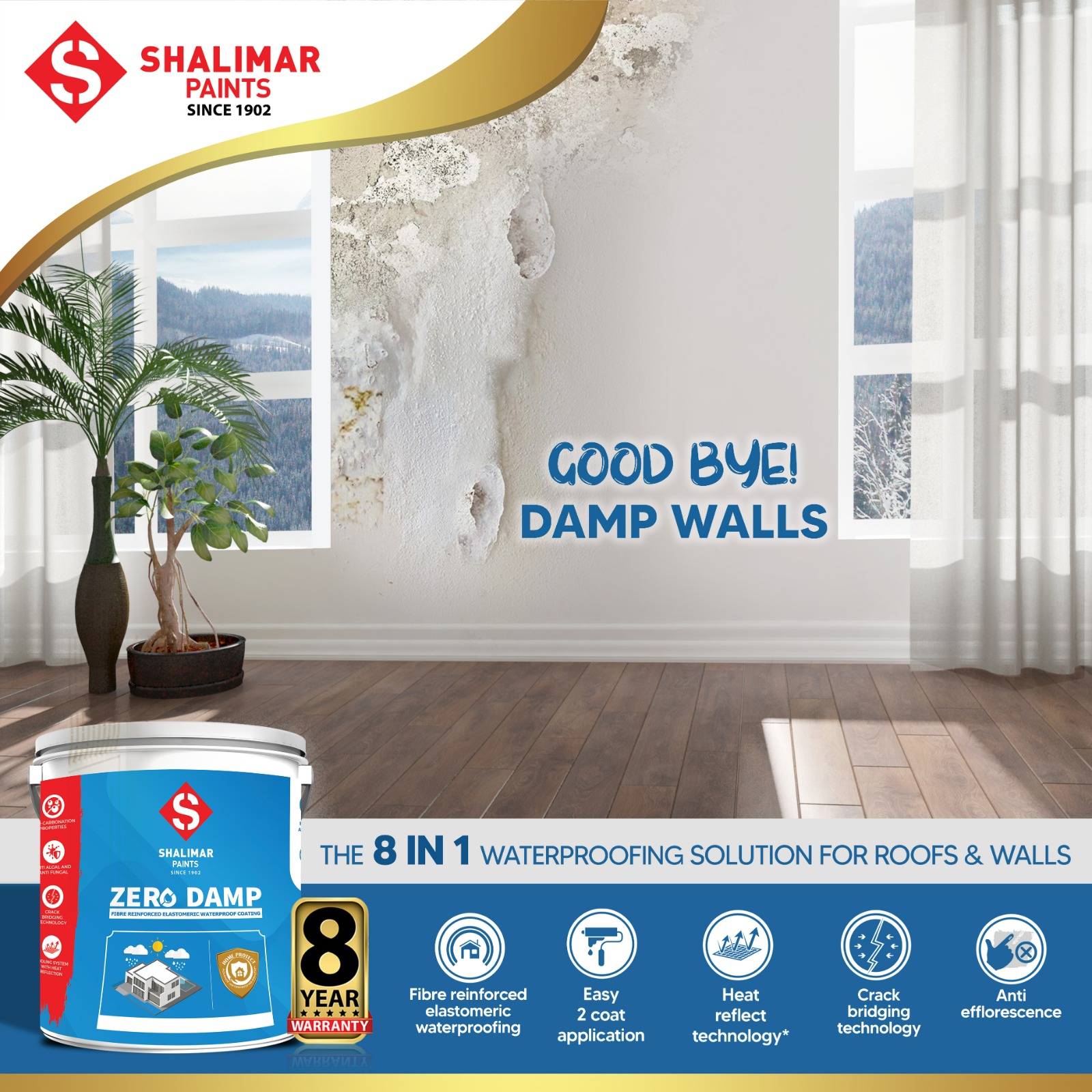 SHALIMAR PAINTS’ INTRODUCE 'ZERO DAMP' WATERPROOFING SOLUTION FOR MONSOONS