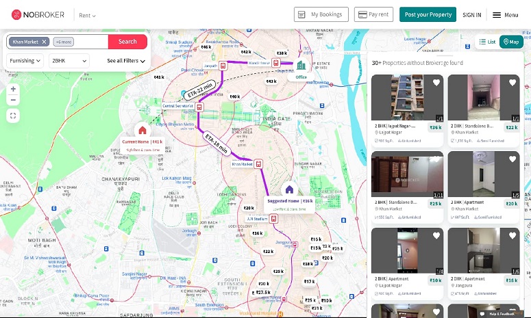 NoBroker Introduces Metro-Based Property Search