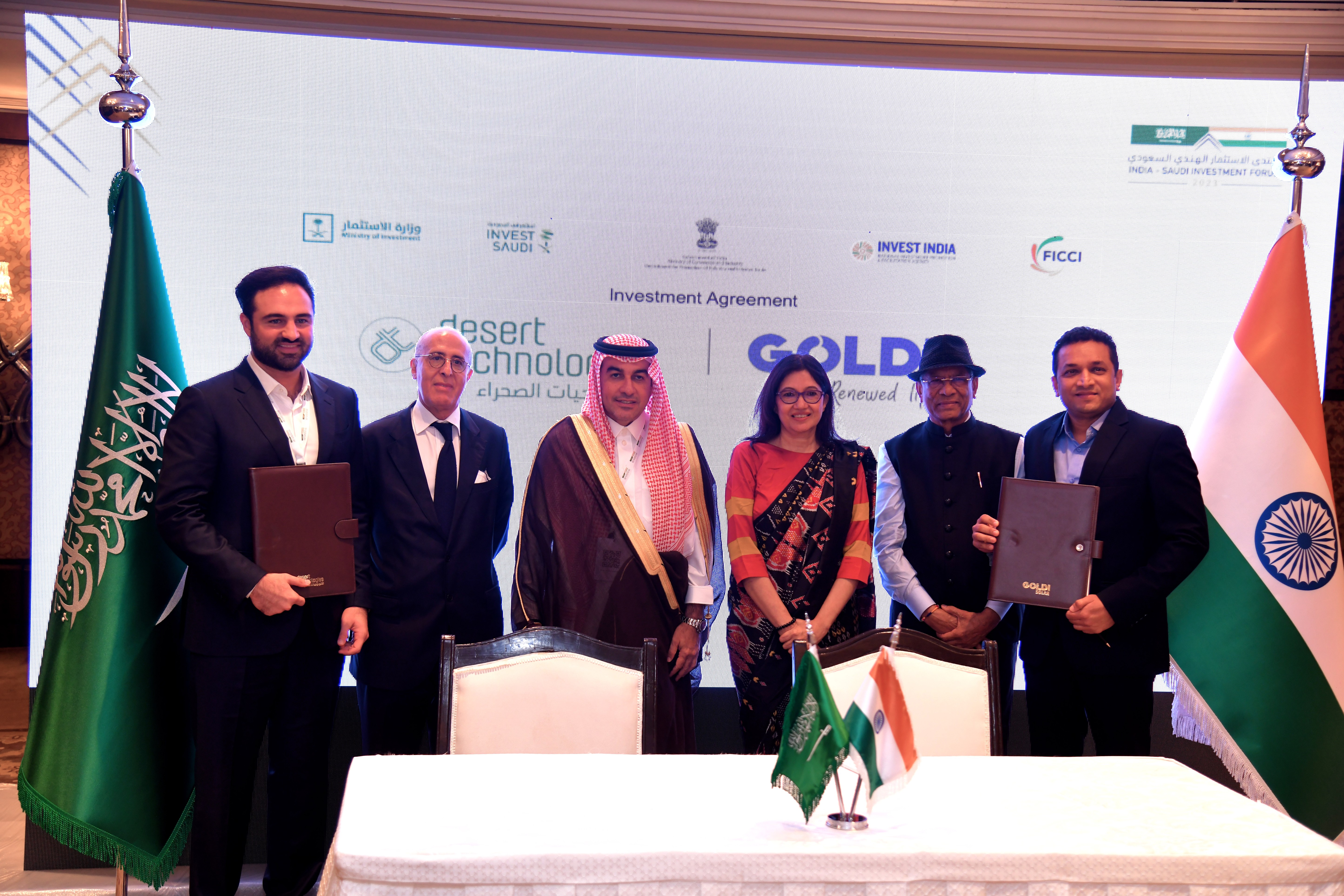 Goldi Solar MoU With Desert Technologies For Renewable Energy Opportunities