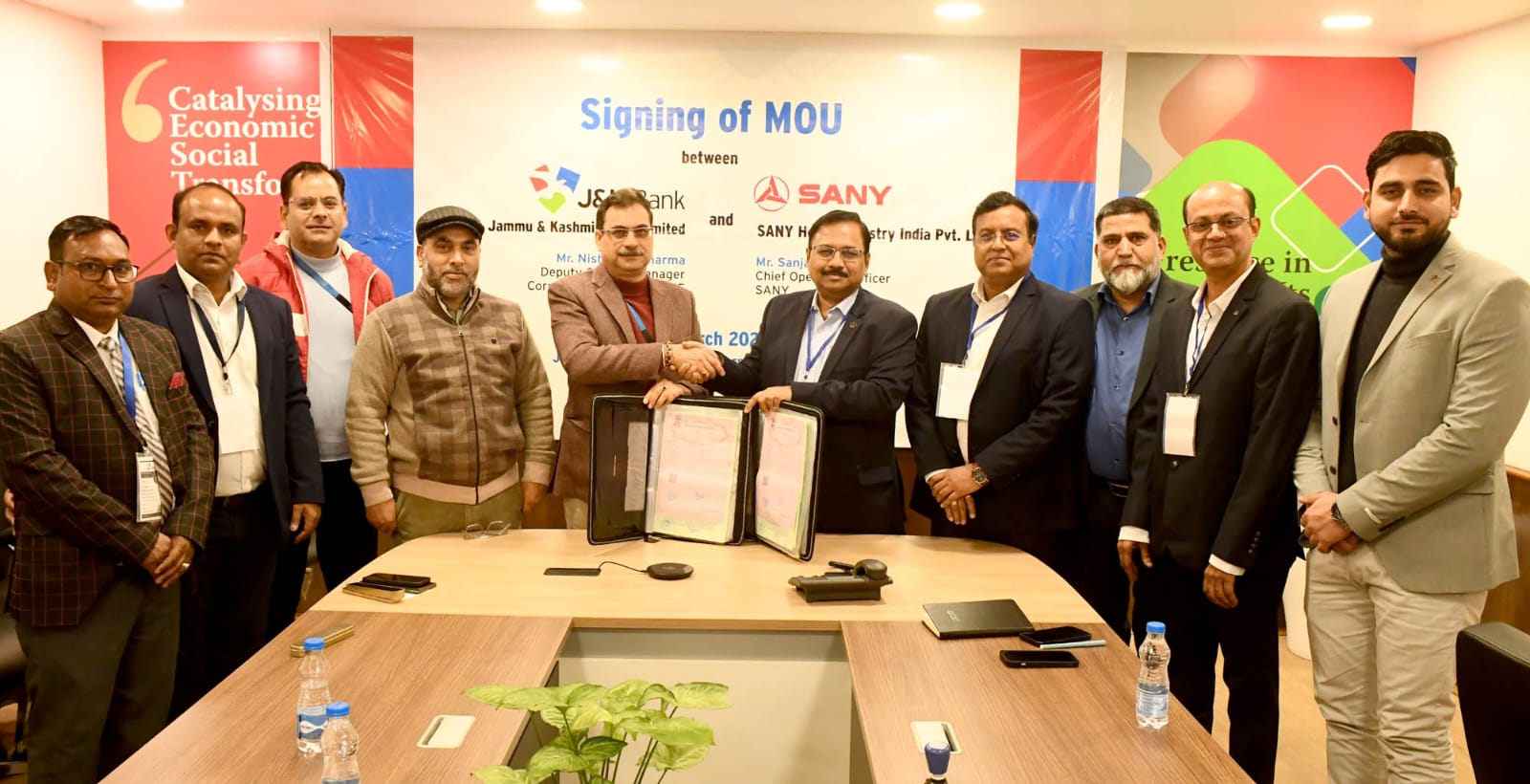 SANY India Partners With J&K Bank To Provide Financial Solutions