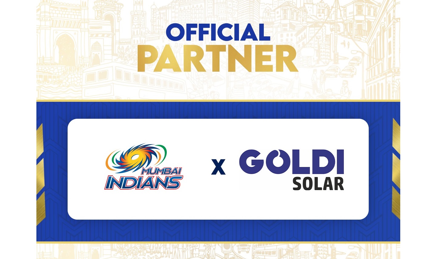 Goldi Solar Announce Its Official Partnership With Mumbai Indians