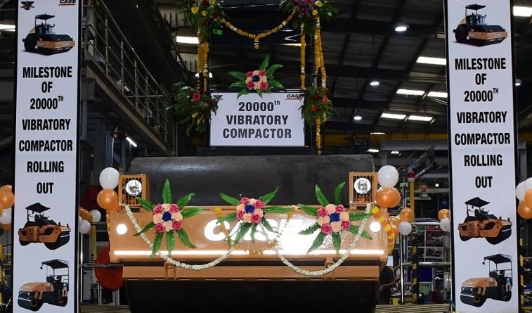 CASE India Rolls Out 20,000th Vibratory Compactor In India