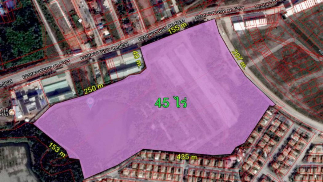 ขาย ที่ดิน 45 ไร่ ติดถนน5031 ใกล้หมู่บ้านสาริน เหม