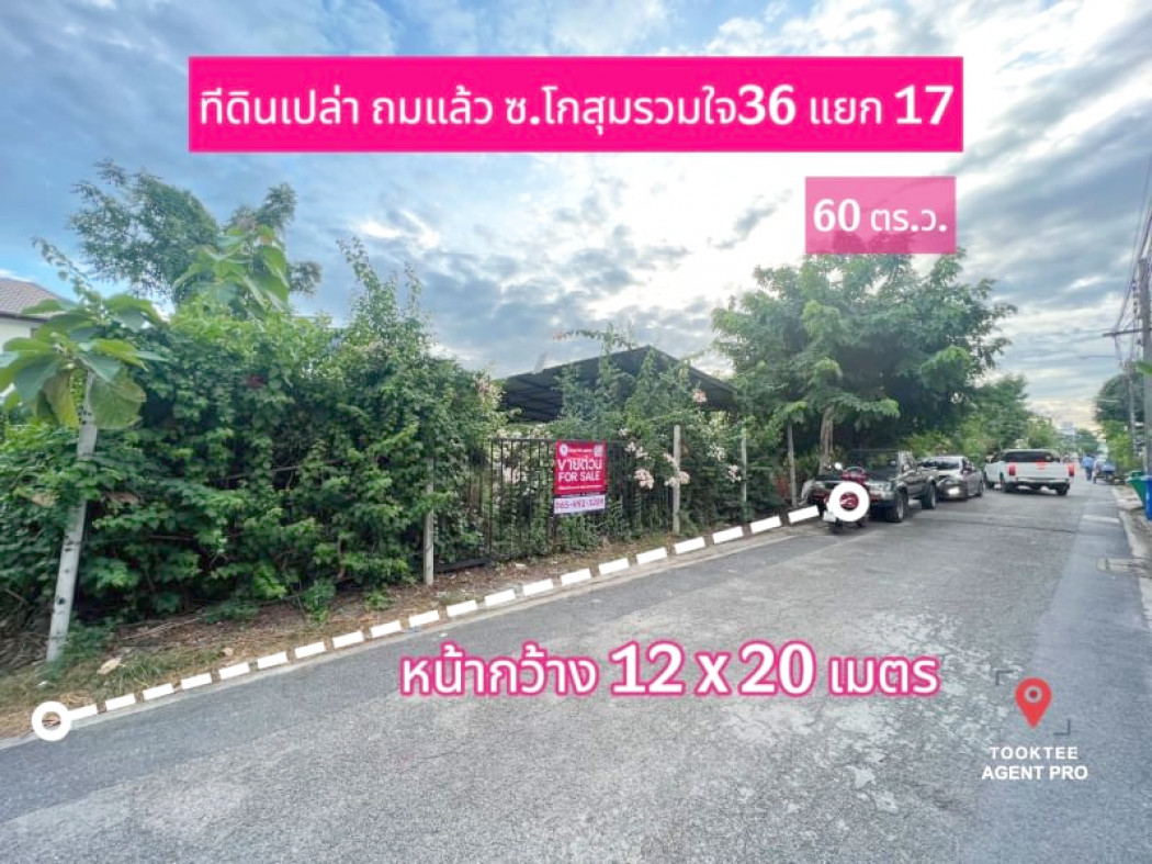 ภาพขาย ที่ดิน ขายที่ดินดอนเมือง ซ.โกสุมรวมใจ  60 ตร.ว