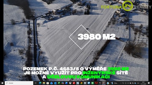 Prodej stavebního pozemku 5345 m²