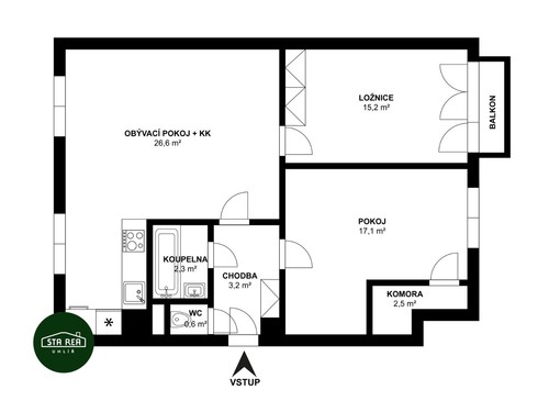Prodej bytu 3+kk 71 m²